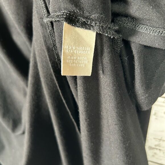 Joan Vass Long Black Tunic Top With Side Slits 1X - Picture 8 of 8